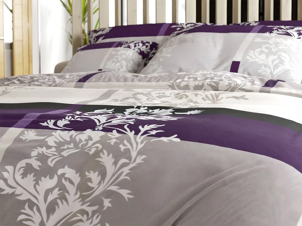 Lenjerie de pat din bumbac DELUXE violet Dimensiune lenjerie de pat: 70 x 90 cm | 140 x 200 cm