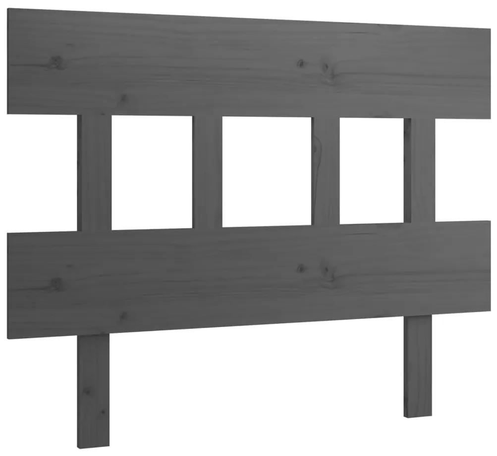 Tablie de pat, gri, 78,5x3x81 cm, lemn masiv de pin 1, Gri, 78.5 x 3 x 81 cm