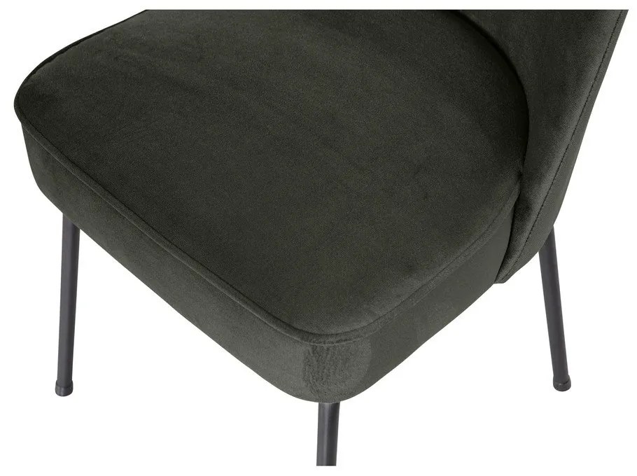 Scaune de dining verde-închis 2 buc. din catifea Vogue – WOOOD