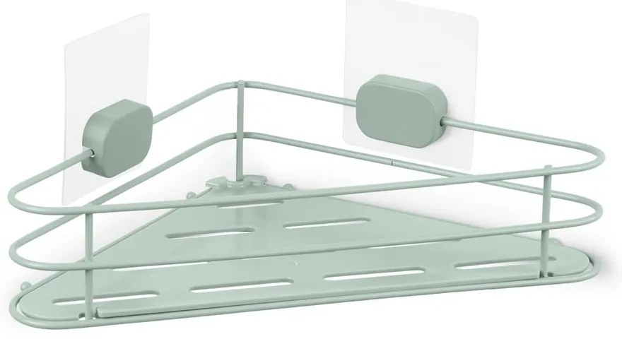 Raft pentru baie verde de colț autoadeziv din metal Grena – Compactor