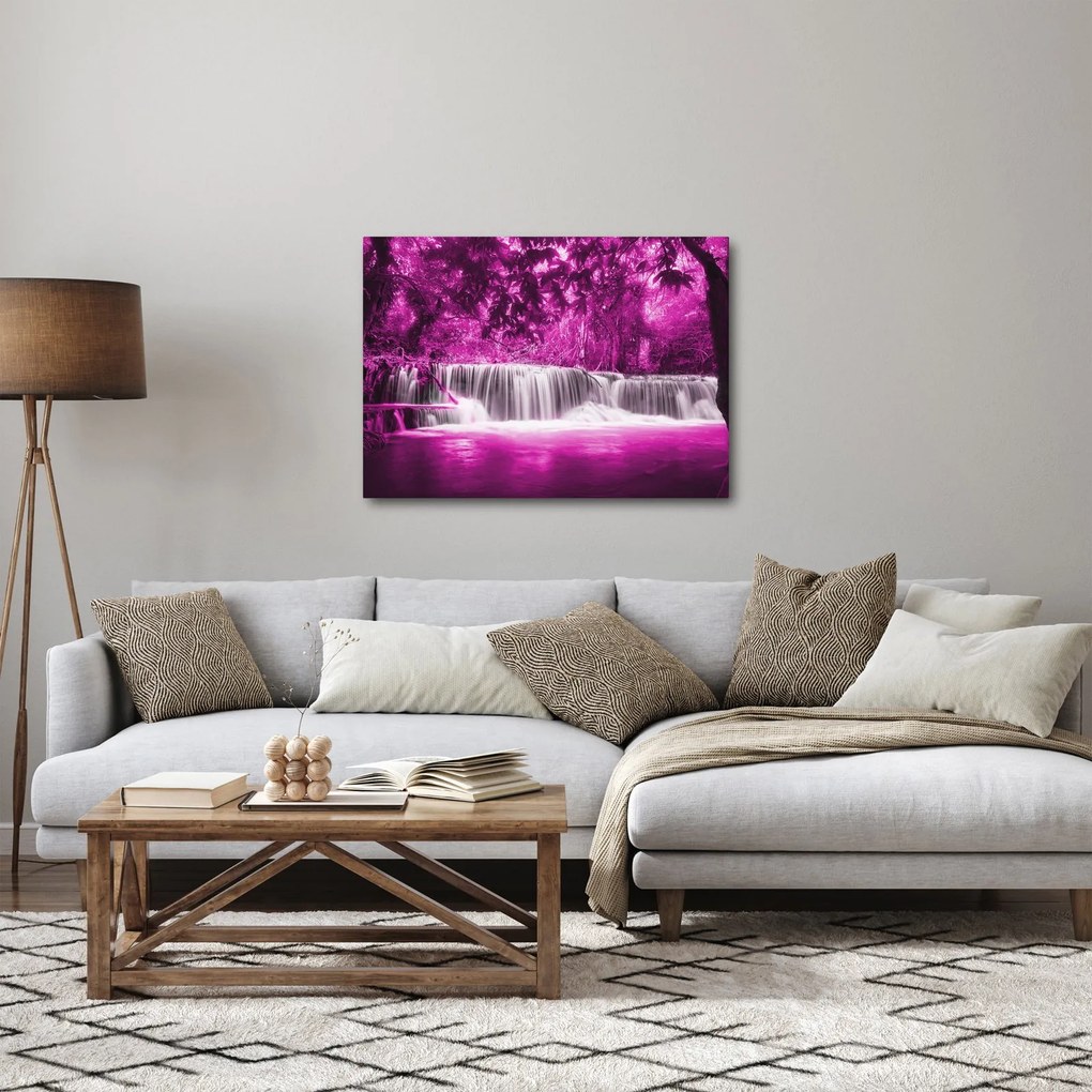 Tablou - Cascadă, violet (70x50 cm)