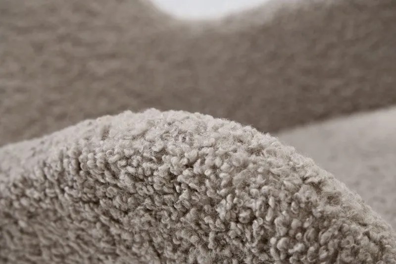 Scaun balansoar design nordic Scandinavia Swing, boucle sampanie