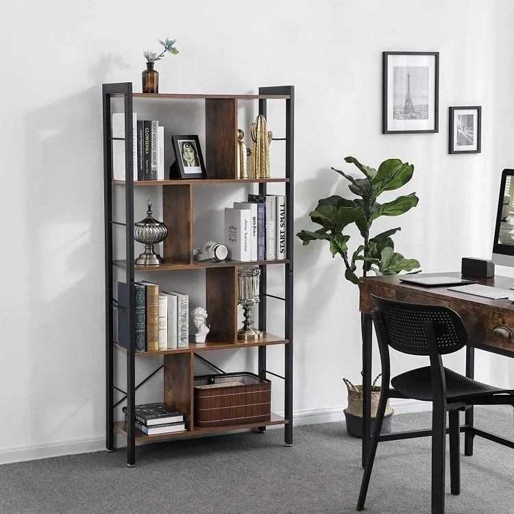 Bibliotecă rustică elegantă din lemn rustic - raft