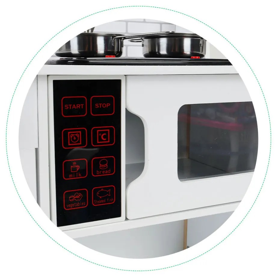 Bucătărie pentru copii din lemn cu lumini și sunete