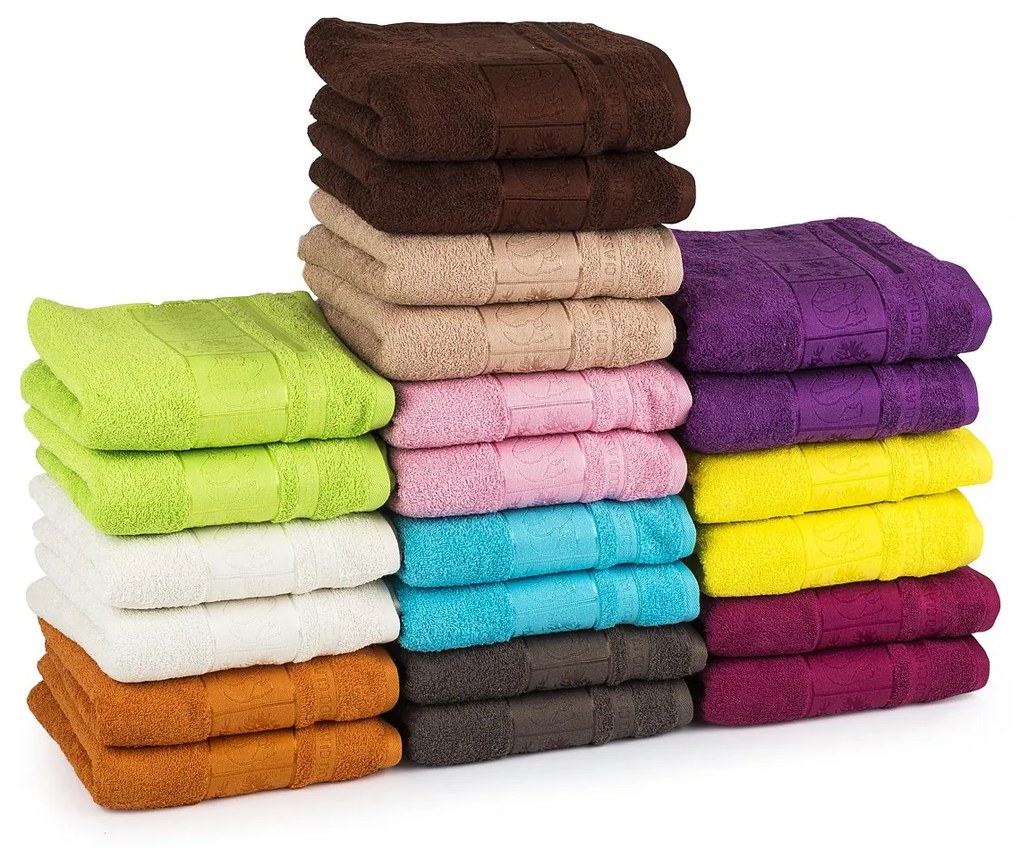Prosop Bamboo 4Home galben, 50 x 100 cm, 2 buc