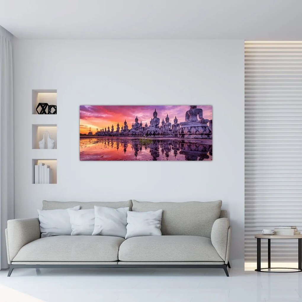 Tablou - Buddha la apus (120x50 cm)