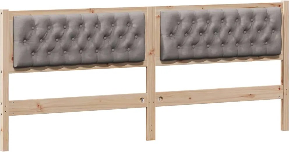 vidaXL Tăblie cap Altele Maroniu și taupe 200 cm Lemn masiv de pin