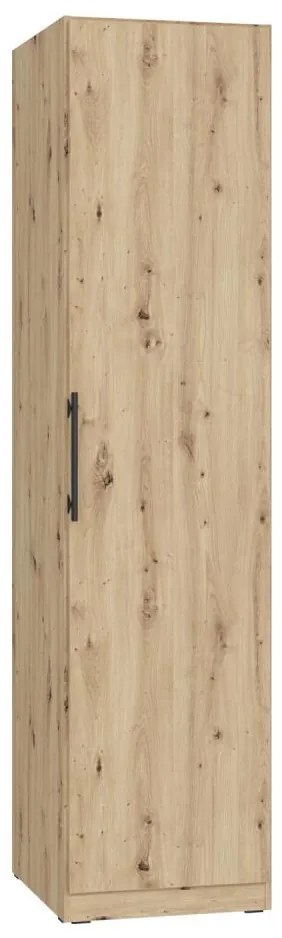 Dulap pentru haine MARO, 51 x 213 cm, finisaj stejar Artisan