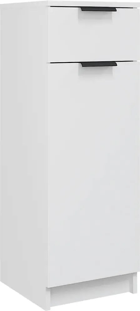 vidaXL Dulap de baie, alb, 32x33,5x90 cm, lemn compozit