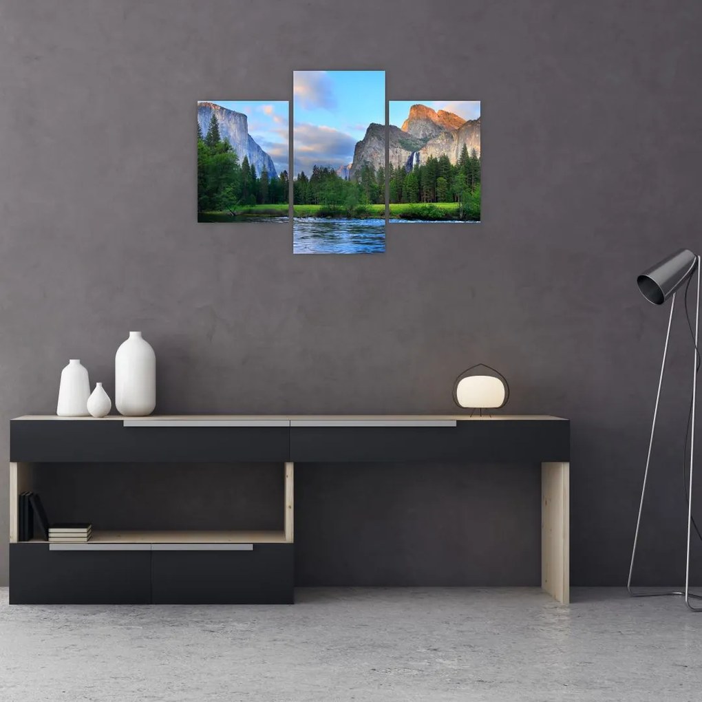 Tablou cu peisaj montan sălbatic (90x60 cm)