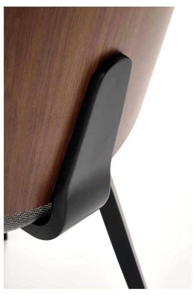 Scaun de bucătărie Wrenley, gri / nuc