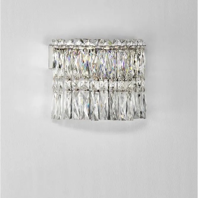 Aplica de perete LED crom, cristale sticla NUVIA