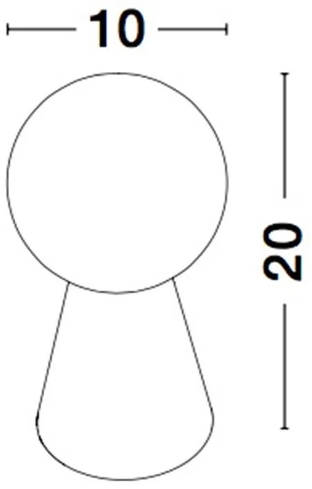 Veioza, lampa de masa design modern ZERO beton gri NVL-9577010