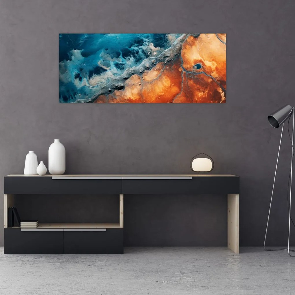 Tablou - Apă și foc (120x50 cm)