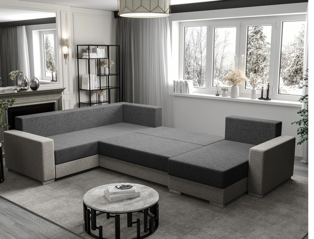 Colțar în formă de U Glide 3 (Gri + Negru) (S). 1057115
