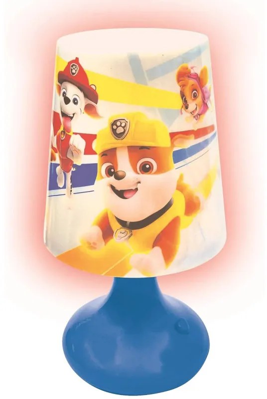 Lampa de noapte pentru copii Lexibook MLT10PA Paw Patrol, Lumina schimbatoare, Baterii, ON/OFF, Multicolor