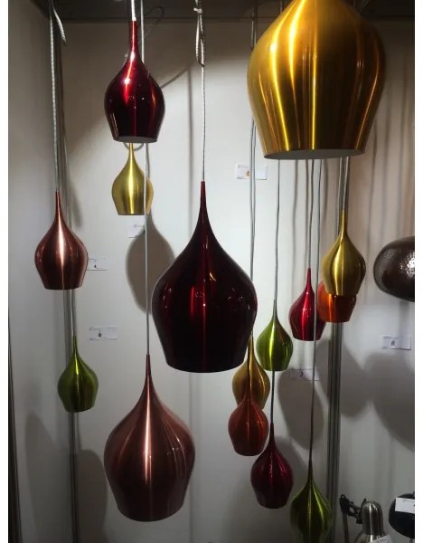 Searchlight - Lustră pe cablu VIBRANT 1xE14/40W/230V roșu