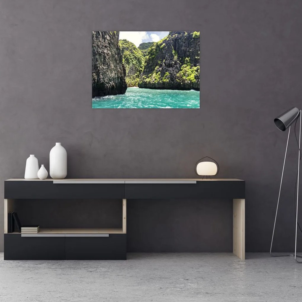 Tablou cu râu montan (70x50 cm)