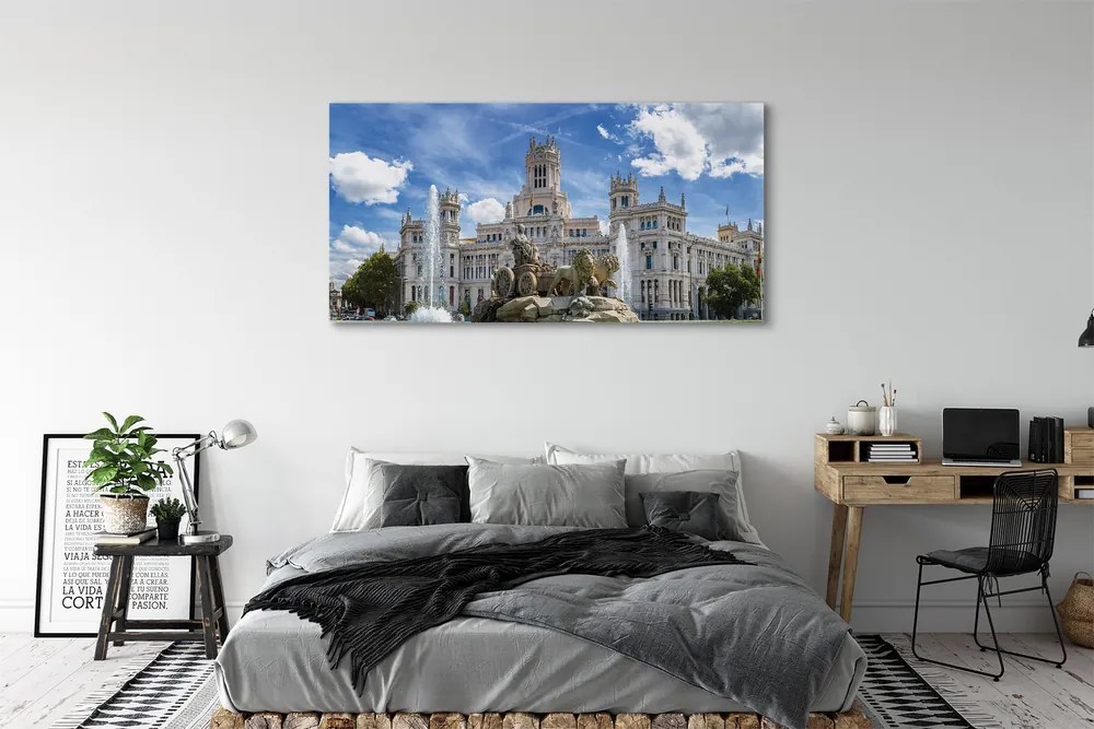 Tablouri canvas Spania Fountain Palace Madrid