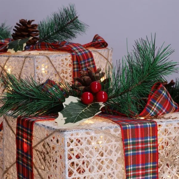 Brilagi - Set de 3 decorațiuni LED de Crăciun pentru exterior, LED/230V IP44, cadouri