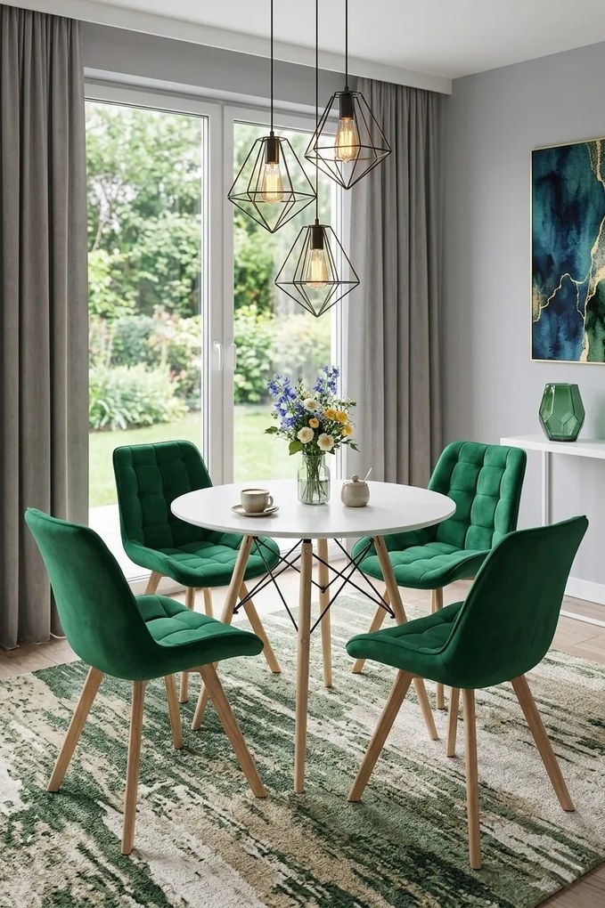 Scaun de masa SORIA VELVET, verde