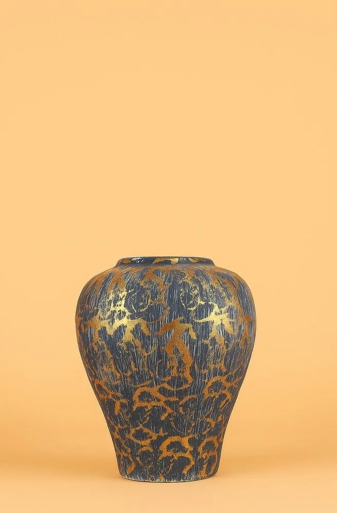 Vaza ceramică YL744 Vesira albastră/aurie