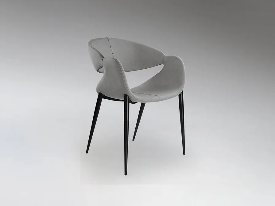 Scaun dining design elegant Giro gri