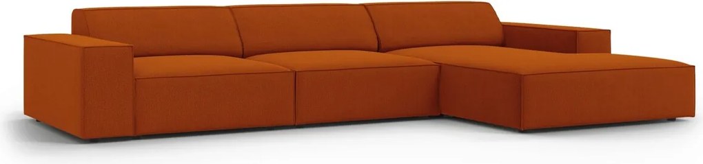 Coltar dreapta 4 locuri, Jodie, Micadoni Home, BL, 284x166x70 cm, poliester, caramiziu