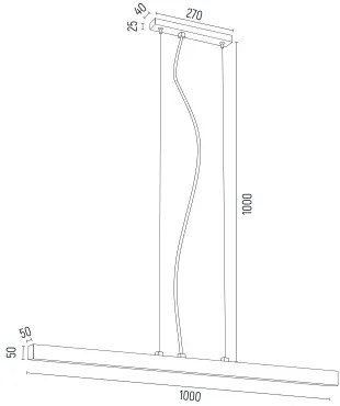 Lustra LED suspendata design minimalist VERMONT neagra