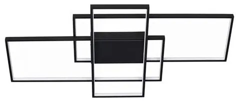 Lustra LED cu telecomanda design geometric CLEA neagra