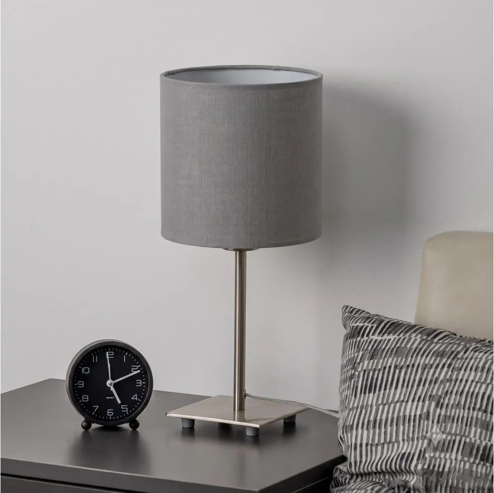 Brilagi - Lampă de masă LED NUBILA 1xE27/60W/230V gri deschis
