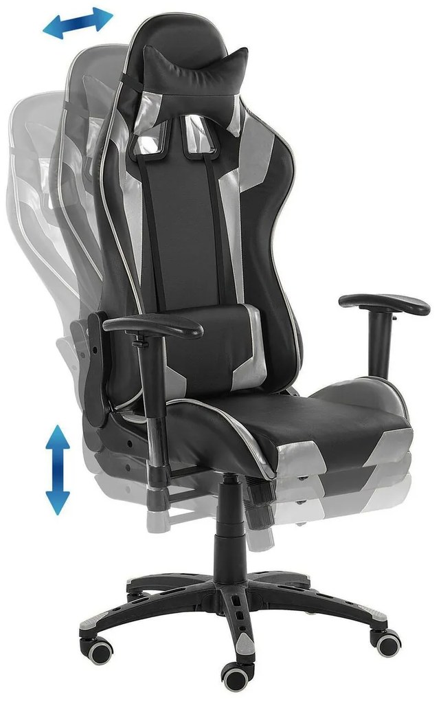 Scaun de birou Kite (negru + argintiu). 1011252