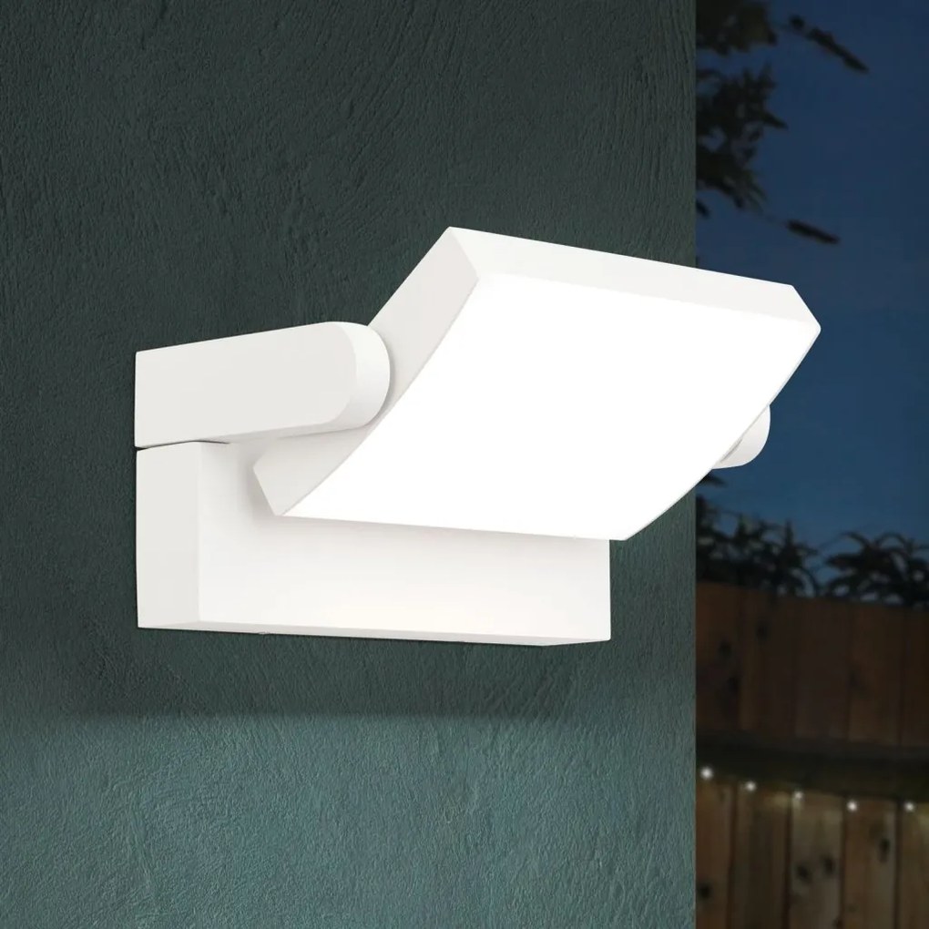 Aplica LED de exterior reglabila IP54 GINGE alba