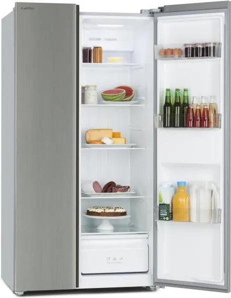 Klarstein Grand Host A, combinație de frigider cu congelator, model standard, 474 litri, argintie