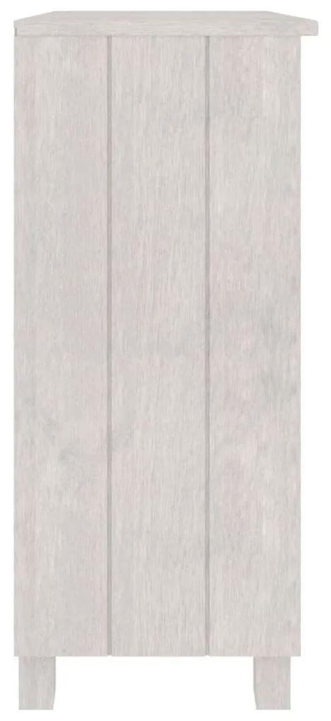 Servantă, alb, 85x35x80 cm, lemn masiv de pin