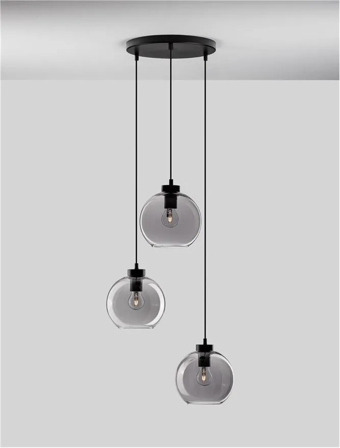 Lustra cu 3 pendule modern PALMER fumuriu