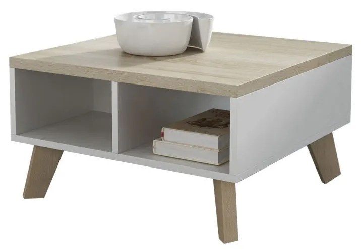Măsuță de cafea Solara -60 (Alb mat briliant + stejar sonoma). 1058272
