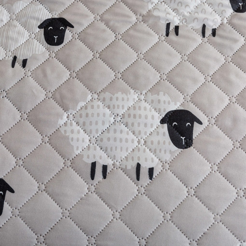 Cuvertura pat SHEEP DREAM gri Dimensiune: 220 x 240 cm