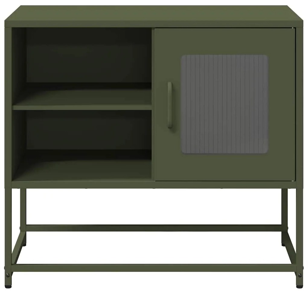 vidaXL Dulap TV, verde măsliniu, 68x39x60,5 cm, oțel