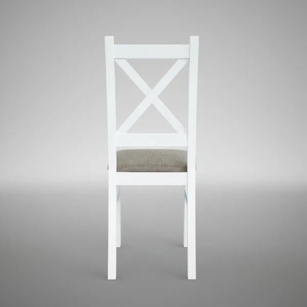 Scaun de sufragerie NATE alb/maro