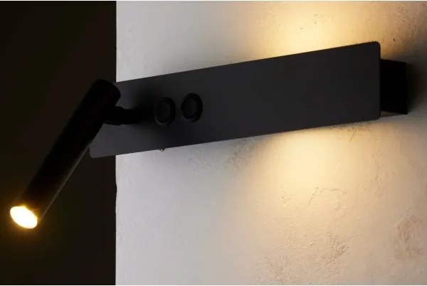 Lampă de perete cu spot HOTEL MOOD 1xG9/12W/230V + 1xG9/3W negru