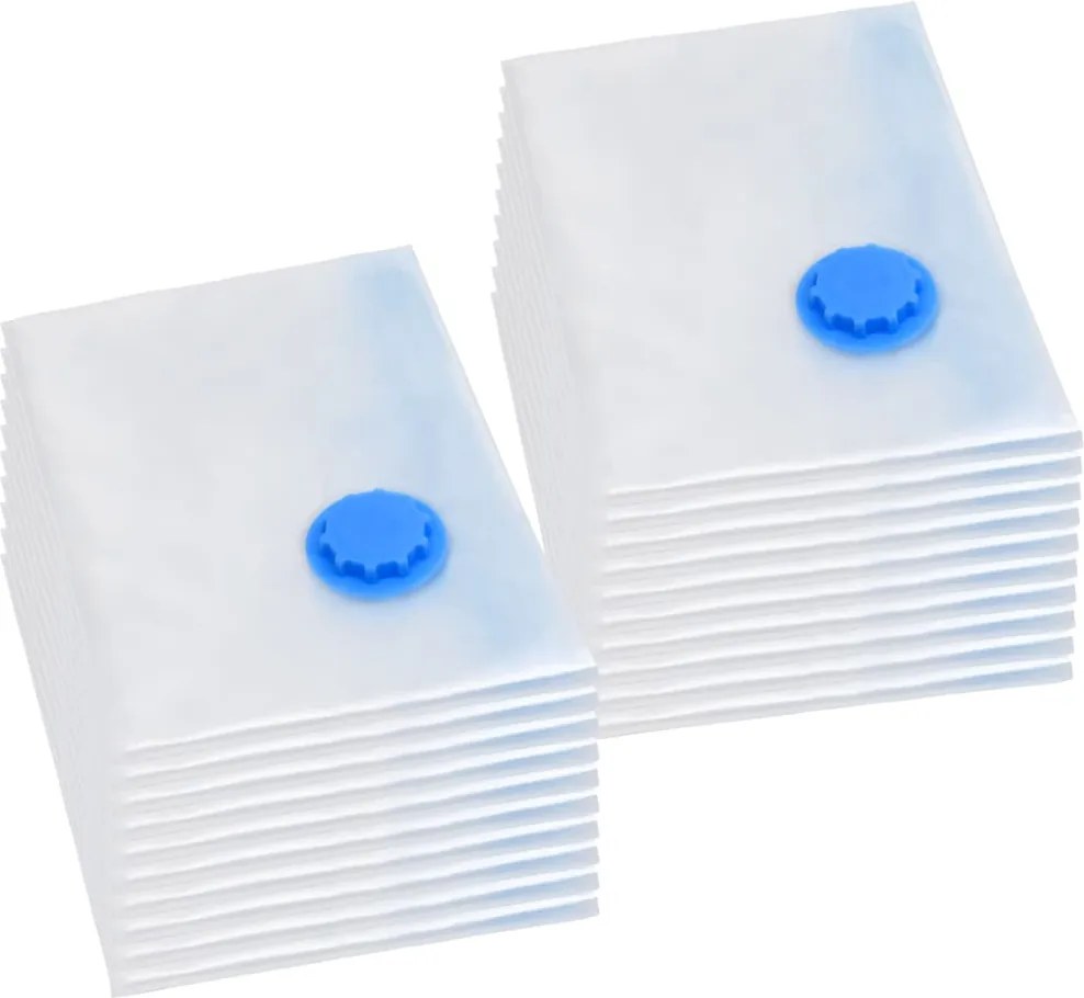 vidaXL Saci vidați îmbrăcăminte depozitare voiaj, 20 buc., 120x70 cm