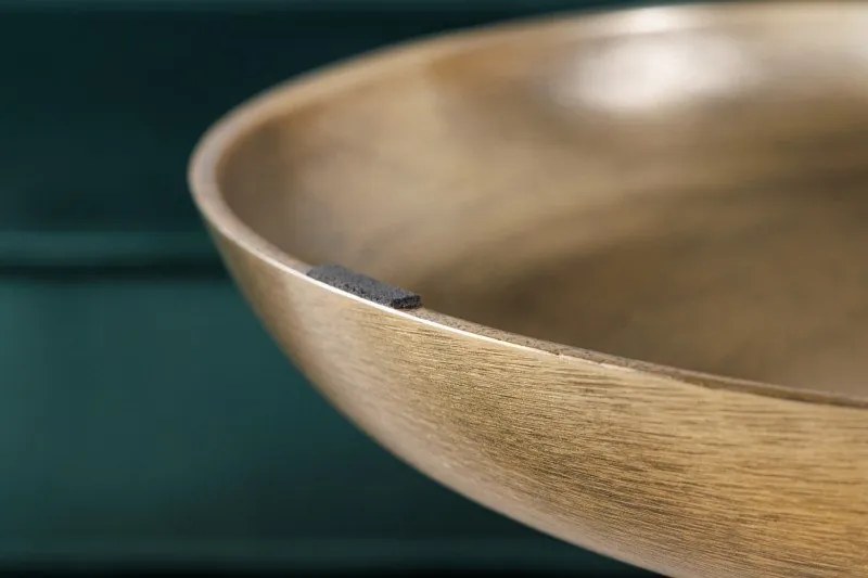 Masuta design industrial Elements 40cm, verde / auriu