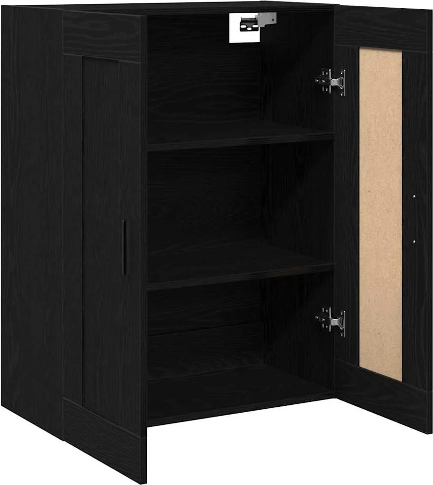 vidaXL Cabinet suspendat Stejar Negru 69,5 x 34 x 90 cm Lemn compozit