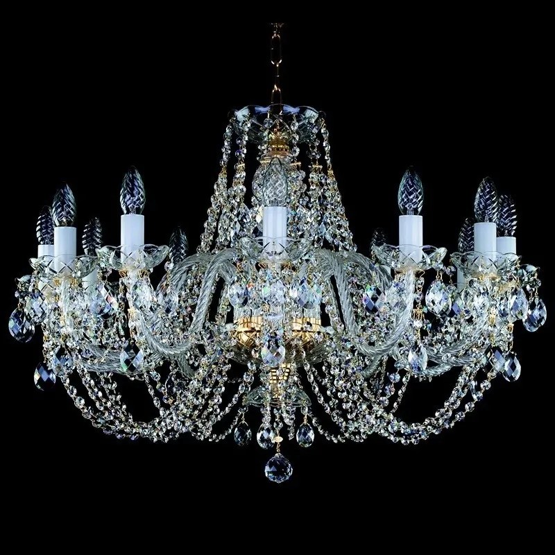 Candelabru cristal Bohemia 12 brate, diam.77cm ANDULA XII. S-A 280 CE