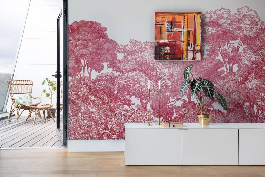 Tapet Bellewood, Crimson Toile, Rebel Walls