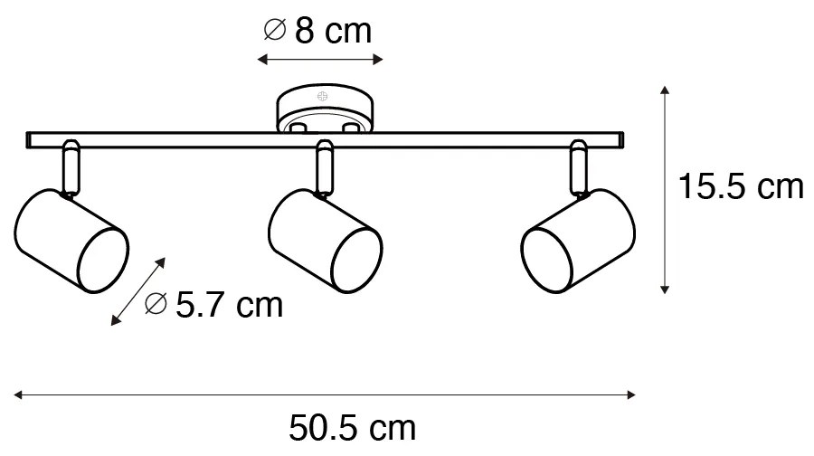 Spot modern bronz inclinabil 3 lumini - Jeana