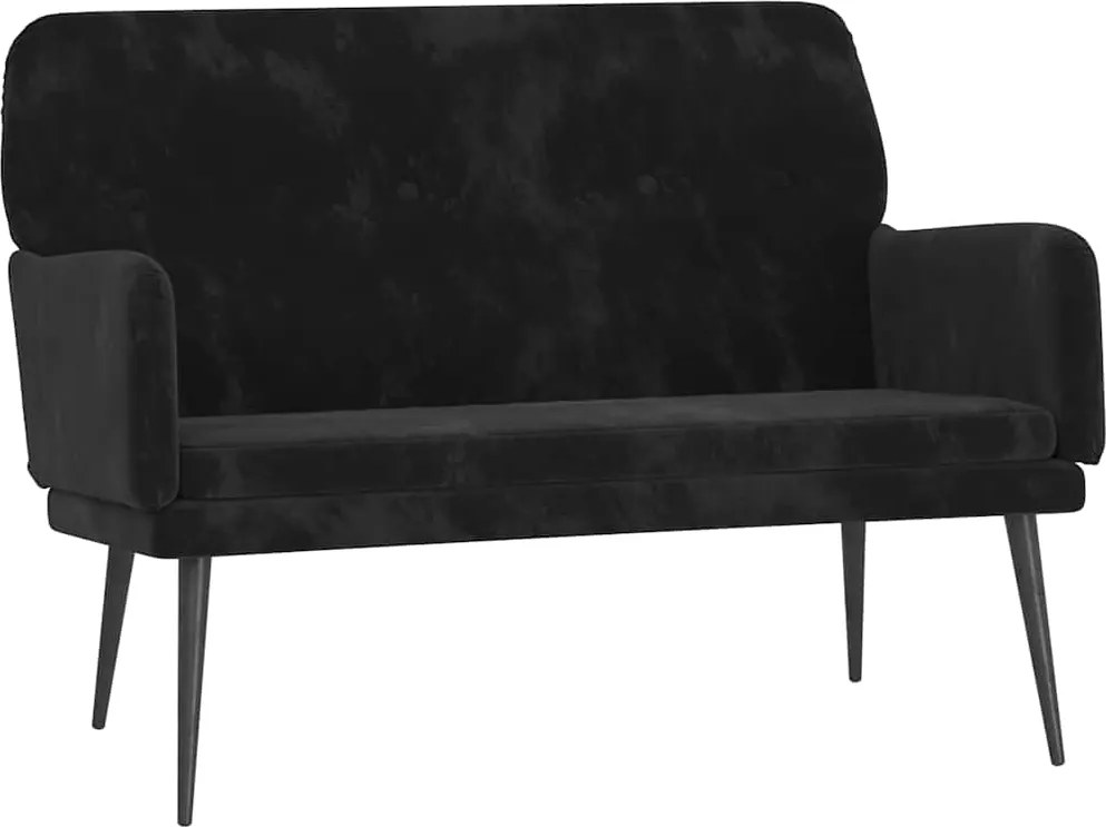 vidaXL bancă Negru 108 x 79 x 79 cm Catifea