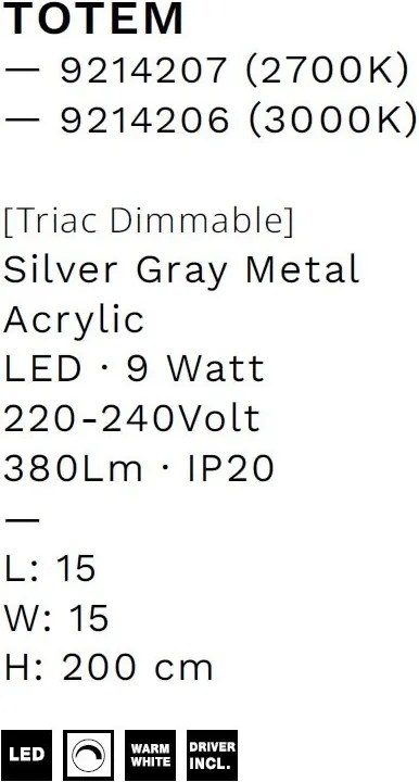 Pendul LED design decorativ 3000K TOTEM