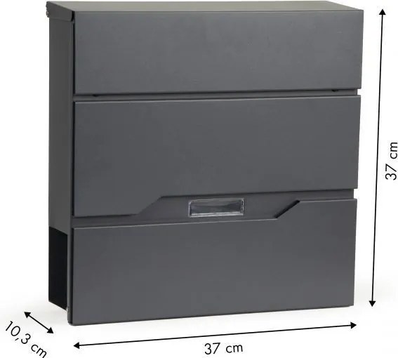 Cutie poștală în antracit